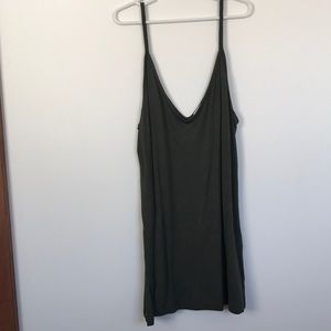 Olive Green V-Neck Tank Top